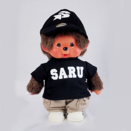 Monchhichi SARU黑色T恤男孩