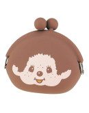 Monchhichi 啡色矽膠零錢包