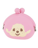 Monchhichi 粉紅色矽膠零錢包