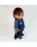 Monchhichi 格仔服裝男孩(綠色)(中型)