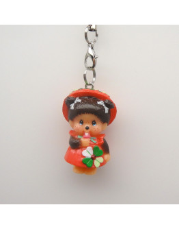 Monchhichi PVC四葉草女孩掛件
