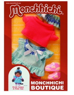 Monchhichi粉紅上衣及藍上衣套裝