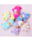 Monchhichi 色彩系列藍色掛件