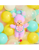 Monchhichi 棒棒糖女孩紫色掛件