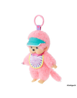 Monchhichi 棒棒糖粉紅色男孩掛件