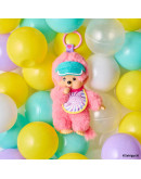 Monchhichi 棒棒糖粉紅色男孩掛件