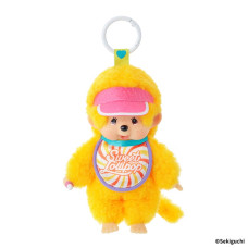 Monchhichi 棒棒糖橙色男孩掛件