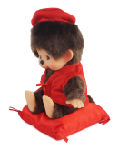Monchhichi 紅色背心坐款 S號