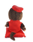 Monchhichi 紅色背心坐款 S號