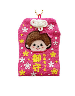 Monchhichi 粉色御守卡片套