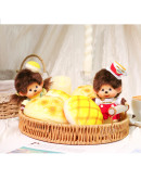 Monchhichi 鳳梨包女孩大頭掛件