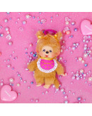 Monchhichi 金色雙辮女孩掛件