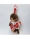 Monchhichi 心形唇印男孩掛件