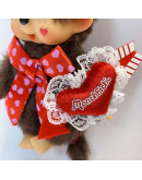 Monchhichi 心形唇印女孩掛件