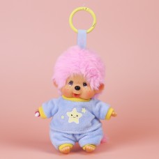 Monchhichi糖果粉色坐款男孩掛件