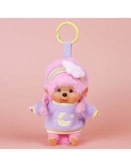 Monchhichi糖果粉色坐款女孩掛件