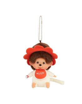 Monchhichi Monmate 復古花朵大頭掛件