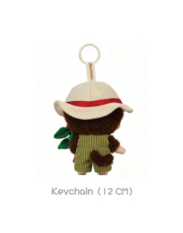Monchhichi 咖啡毛絨系列男孩掛件