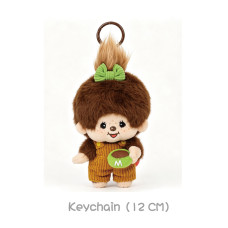 Monchhichi 咖啡毛絨系列女孩掛件