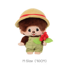 Monchhichi 咖啡毛絨系列男孩 (中型)