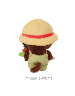 Monchhichi 咖啡毛絨系列男孩 (中型)