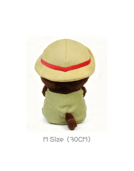 Monchhichi 咖啡坐款毛絨系列男孩 (中型)
