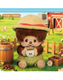 Monchhichi 咖啡坐款毛絨系列男孩 (中型)