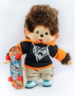 Monchhichi 滑板潮流男孩 M號
