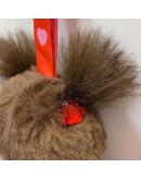 Monchhichi 心形唇印女孩掛件