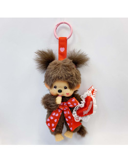 Monchhichi 心形唇印女孩掛件